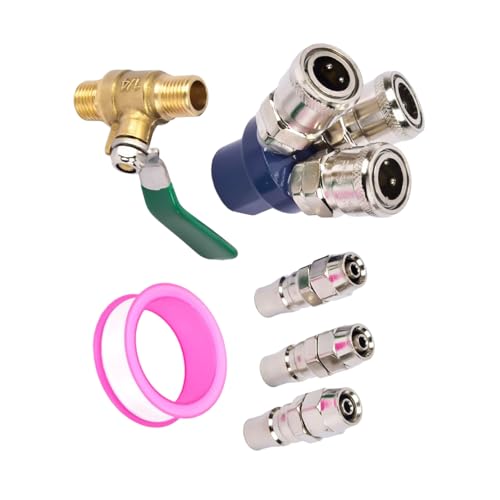 Industrial Pneumatics Triple Outlet Coupler Rapid Connector Metal Fittings Distributor for Air Pumps and Power Tool Pneumatics Air Compressor Fittings Industrial Pneumatics Triple Outlet Coupler Rapid Connector Metal Fittings Distributor for Air Pumps and Power Tool Pneumatics Air Compressor Fittings von Gramigg