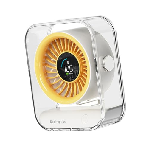 Praktischer kleiner Kühlventilator, digitaler Display-Ventilator mit 100 einstellbarer Geschwindigkeit, geeignet für Schreibtisch- und Wandmontage im Innenbereich von Gramigg