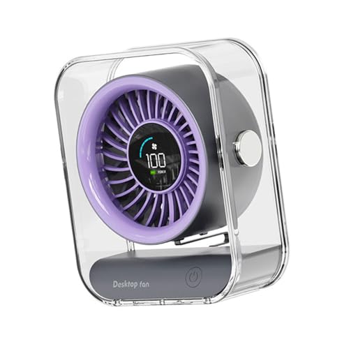 Praktischer kleiner Kühlventilator, digitaler Display-Ventilator mit 100 einstellbarer Geschwindigkeit, geeignet für Schreibtisch- und Wandmontage im Innenbereich von Gramigg
