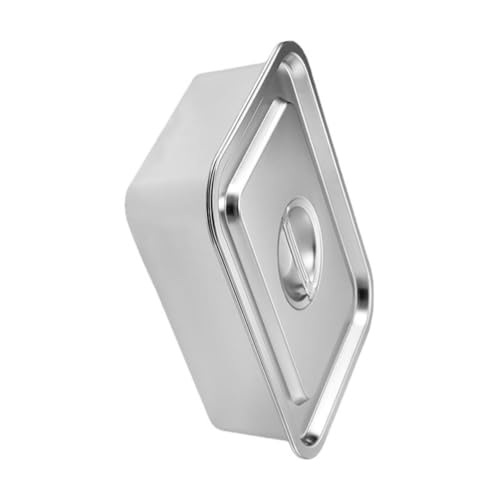 Robuste quadratische Backform aus 304er-Stahl, antihaftbeschichtet, einfache Reinigung für Kuchen, Brot und herzhafte Rezepte, rostfreie Stahl-Backform mit Glasdeckel von Gramigg