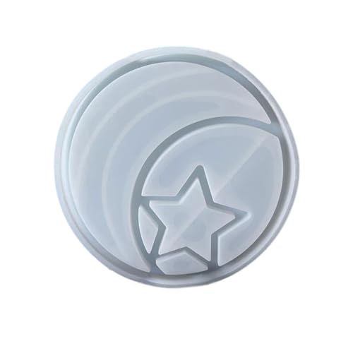 Gramigg Roundschalenform Stern Und Mond Silikonform Epoxidharz Schmuck Guss Aufbewahrung Rundkanal Schmuckstern Und Mond Silikonform von Gramigg