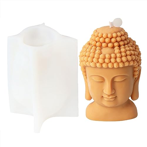 Silikonform mit Buddha-Kopf, Epoxidharz für Seifenherstellung, Handarbeit, Gipsdekoration, Buddha-Statue, Silikonform Silikonform mit Buddha-Kopf, Epoxidharz für Seifenherstellung, Handarbeit, Gipsdekoration, Buddha-Statue, Silikonform von Gramigg