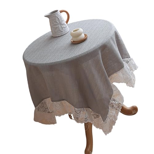 Stilvolle Tischdecke mit Spitzenbesatz, knitterfreies Polyestergewebe für Familienfeiern, Heimdekoration, Spitzentischdecke Stilvolle Tischdecke mit Spitzenbesatz, knitterfreies Polyestergewebe für Familienfeiern, Heimdekoration, Spitzentischdecke von Gramigg