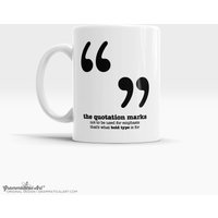 Falsche Anführungszeichen Satzzeichen Witzige Kaffeebecher Lustige Tassen Für Lehrer Snarky Geschenkideen Geschenke Ihn Sie von GrammaticalArt