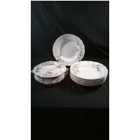 Vintage Rare Ridgways Royal Semi-Porzellan "Trilby" Grün Floral Überzogene Servierplatte Mit Schalen von GrammyJulesBargains