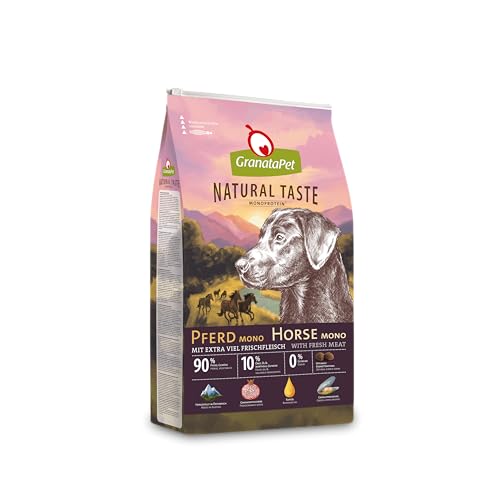 GranataPet Natural Taste Pferd Mono, Monoprotein-Trockenfutter für Hunde, Hundefutter ohne Getreide & ohne Zuckerzusätze, Alleinfuttermittel für ausgewachsene Hunde, 12 kg GranataPet Natural Taste Pferd Mono, Monoprotein-Trockenfutter für Hunde, Hundefutter ohne Getreide & ohne Zuckerzusätze, Alleinfuttermittel für ausgewachsene Hunde, 12 kg von GranataPet