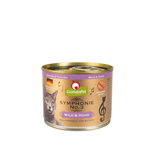 GranataPet Symphonie No. 3 Wild & Huhn, Katzenfutter ohne Getreide & Zuckerzusätze, Filet in natürlichem Gelee, delikates Nassfutter für Katzen, 6 x 200 g GranataPet Symphonie No. 3 Wild & Huhn, Katzenfutter ohne Getreide & Zuckerzusätze, Filet in natürlichem Gelee, delikates Nassfutter für Katzen, 6 x 200 g von GranataPet