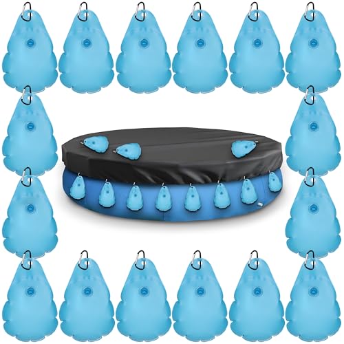 16 Stück Poolabdeckungsgewichte mit Haken, auslaufsichere PVC-Wassersäcke für oberirdische Poolabdeckung, Frostschutz-Winter-Poolplanengewichte für Schwimmbadabdeckung 16 Stück Poolabdeckungsgewichte mit Haken, auslaufsichere PVC-Wassersäcke für oberirdische Poolabdeckung, Frostschutz-Winter-Poolplanengewichte für Schwimmbadabdeckung von Granatan