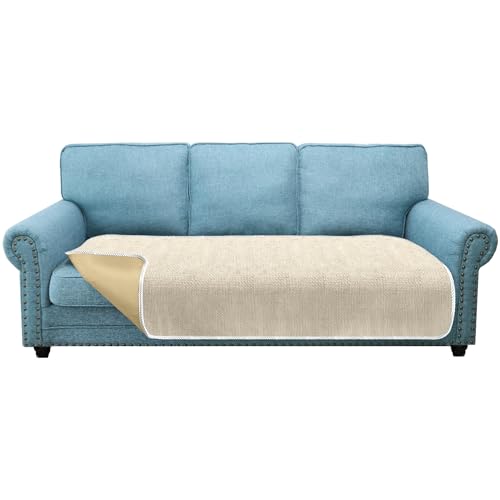 Granbest 2024 Anti-Rutsch Sofabezug 3-Sitzer Dicke Coubezug Sofaschutz von Haustieren Universal für alle Jahreszeiten (3-Sitzer, Beige) von Granbest