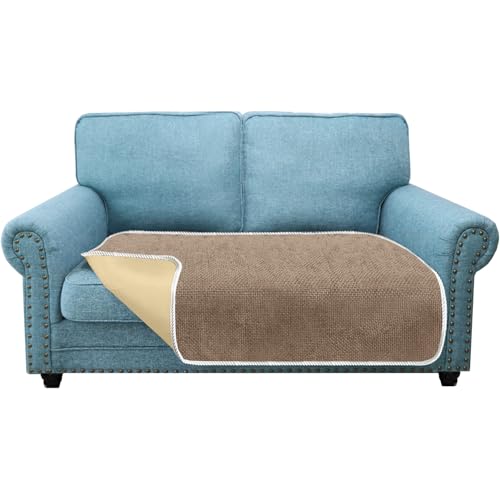 Granbest Rutschfeste Sofasitzbezüge, 2-Sitzer, dick, Sofaschoner von Haustieren, universell für alle Jahreszeiten (2-Sitzer, Helltaupe) von Granbest