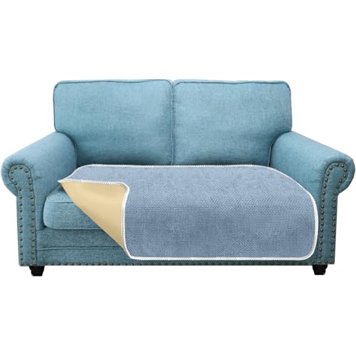 Granbest Rutschfeste Sofasitzbezüge, 2-Sitzer, dicker Stuhlbezug, Schoner von Haustieren, universell für alle Jahreszeiten (2-Sitzer, Azurblau) von Granbest