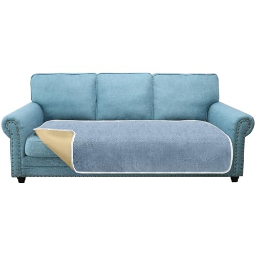 Granbest Rutschfeste Sofasitzbezüge, 3-Sitzer, dick, Stuhlbezug, Schoner von Haustieren, universell für alle Jahreszeiten (3-Sitzer, Azurblau) von Granbest