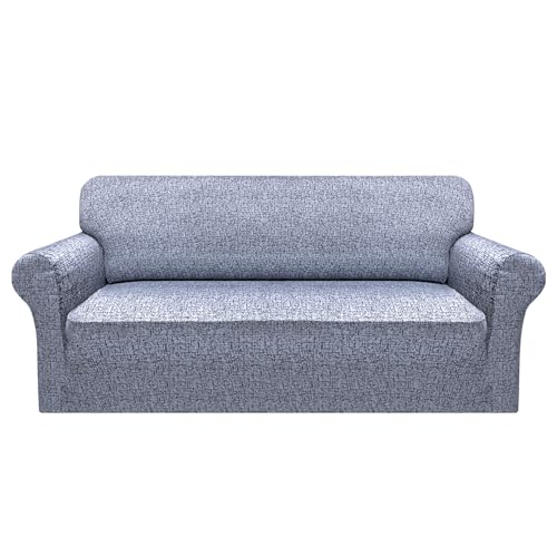 Granbest Stretch Couchbezug Superweiche Mikrofaser Sesselbezug Sofa überzug Elasthan Sofabezug Möbelschutz mit Anti-Rutsch-Schaum (3 Sitzer, Texturmuster) von Granbest