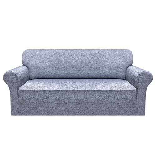 Granbest Stretch-Sofabezug, 3-Sitzer, superweich, Spandex, Sofa-Schonbezug für Hunde, Haustier, Couchbezug, Möbelschutz mit elastischer Unterseite (3-Sitzer, Texturmuster) von Granbest