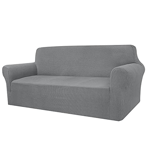 Granbest Überprüft Couchbezug für 3 Kissen Couch Hohe Dehnung Sofabezug 3-Sitzer Waschbare Sofaschutz für Hunde Haustiere Rutschfester Möbelschutz (3-Sitzer, Taupe) von Granbest