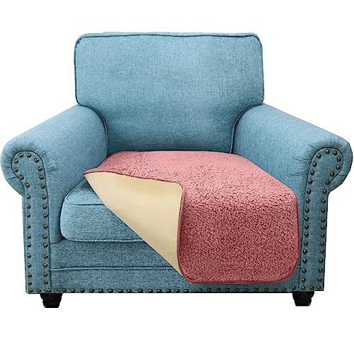 Granbest Ultra Weiche Dicke Stuhl Kissenbezug, rutschfeste Sofa Protector, waschbare Couch Sitz Kissenbezug für Haustiere(1 Sitzer, Rosa) von Granbest