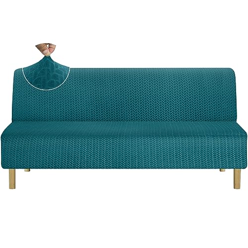 Granbest Verdickte Hohe Dehnung Armlose Futonbezug,Neue Muster Weiche Futon Abdeckung für Faltendes Schlafsofa Anti-Rutsch Sofabezug ohne Armlehne(Futon,Schwarz-grün Granbest Verdickte Hohe Dehnung Armlose Futonbezug,Neue Muster Weiche Futon Abdeckung für Faltendes Schlafsofa Anti-Rutsch Sofabezug ohne Armlehne(Futon,Schwarz-grün von Granbest