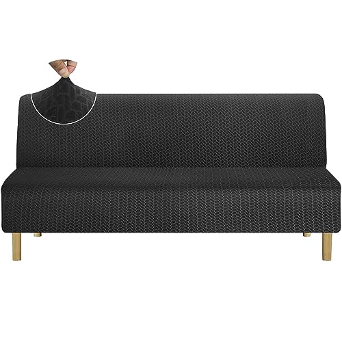 Granbest Verdickte Hohe Dehnung Armlose Futonbezug,Neue Muster Weiche Futon Abdeckung für Faltendes Schlafsofa Anti-Rutsch Sofabezug ohne Armlehne (Futon,Schwarz Granbest Verdickte Hohe Dehnung Armlose Futonbezug,Neue Muster Weiche Futon Abdeckung für Faltendes Schlafsofa Anti-Rutsch Sofabezug ohne Armlehne (Futon,Schwarz von Granbest