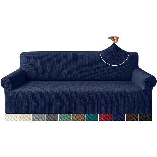 Granbest Weizenähre Jacquard Sofa Cover (4 Sizter, Dunkelblau) von Granbest