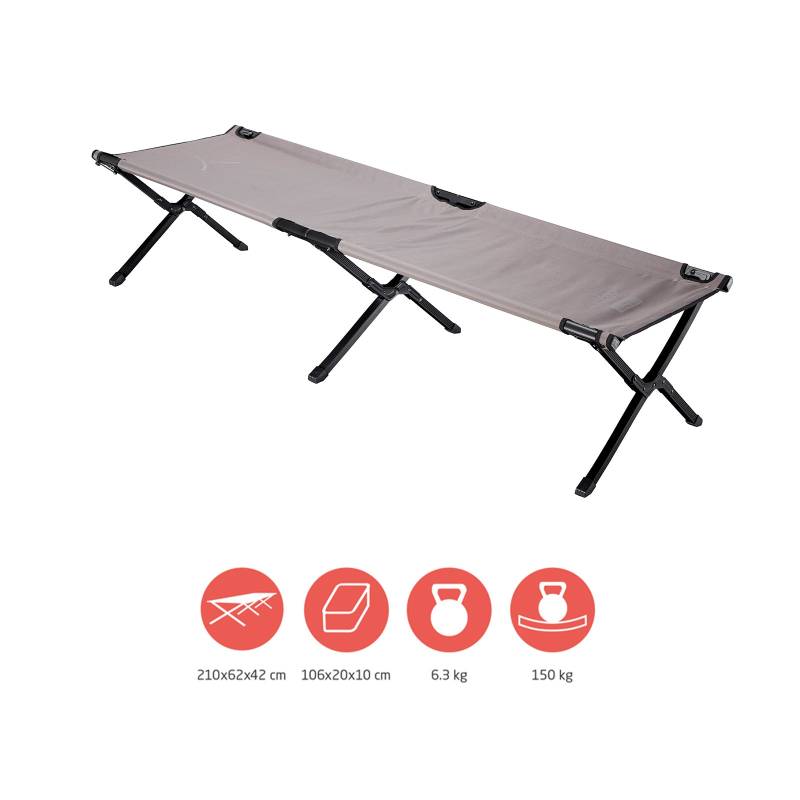 GRAND CANYON Alu Feldbett Topaz M/L Camping Liege Gäste Klapp Bett Groß 150 kg-Large - Falcon von Grand Canyon