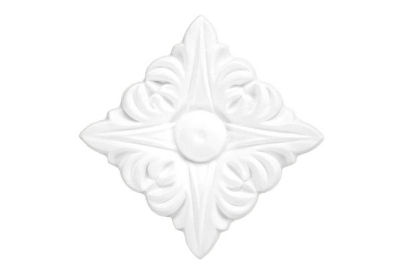 Grand Decor Wanddekoobjekt A602 (Ornament aus PU - große Auswahl, 65x65mm Stuck, stoßfeste Deko schnitzerei - Verzierung für Wand und Deck) von Grand Decor