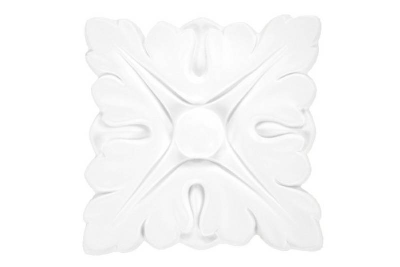 Grand Decor Wanddekoobjekt A624 (Ornament aus PU - große Auswahl, 100x100mm Stuck, stoßfeste Deko schnitzerei - Verzierung für Wand und Deck) von Grand Decor