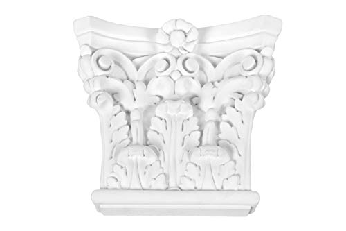 Kapitell für Pilaster | vorgrundierte Oberfläche | Wanddekor | Barock | Stuck | schöner Wohnen | weiß | PU | 175 x 160 mm | PL251 Kapitell für Pilaster | vorgrundierte Oberfläche | Wanddekor | Barock | Stuck | schöner Wohnen | weiß | PU | 175 x 160 mm | PL251 von Grand Decor
