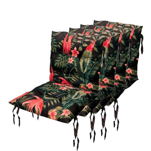 Grand Filippo Sitzkissen Gartenstuhl mit Rückenlehne 50 x 50 cm 4st. Papageien - Beständig Gegen Schimmel und Feuchtigkeit - Wasserdicht Sitzauflagen für Gartenstühle mit Befestigungsschnüre (Set x4) Grand Filippo Sitzkissen Gartenstuhl mit Rückenlehne 50 x 50 cm 4st. Papageien - Beständig Gegen Schimmel und Feuchtigkeit - Wasserdicht Sitzauflagen für Gartenstühle mit Befestigungsschnüre (Set x4) von Grand Filippo