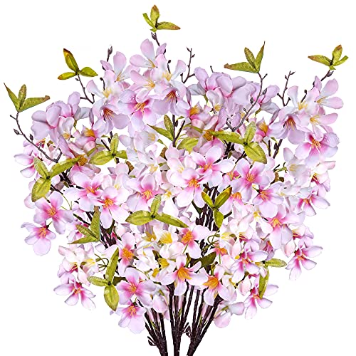 Grand Verde Künstliche Apfelblüten-Baumzweige, 83.8 cm langer Stiel, Seidenblumen, Kunststrauß für hohe Bodenvase, Innendekoration, Außenbereich, Garten, Hochzeit, Dekoration, 3 Stück (Rosa-Weiß) von Grand Verde