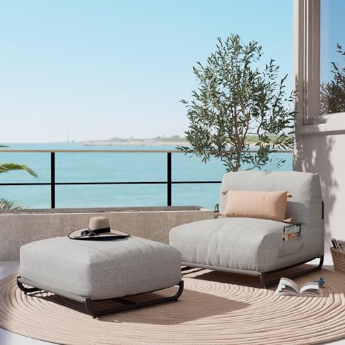 Grand Patio Sitzsack Sofa, Lesesessel Riesen Bodensofa mit Rückenlehne und Sitzkissen XXL Wetterfest für Garten, Balkon und Terrasse von Grand patio