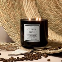 Coffee Shop Candle - Duftkerze Aus Frisch Gebrühtem Kaffee, Sojakerze, Gemütliches Heimdekor, Handgegossen, Langlebig, Vegan & Sauber Abbrennend Coffee Shop Candle - Duftkerze Aus Frisch Gebrühtem Kaffee, Sojakerze, Gemütliches Heimdekor, Handgegossen, Langlebig, Vegan & Sauber Abbrennend von GrandCandlesCo