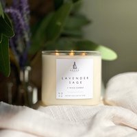 Lavendel Sage Sojawachskerze - Kräuterkerze Mit & Salbei Duftkerze Lavendel Sage Sojawachskerze - Kräuterkerze Mit & Salbei Duftkerze von GrandCandlesCo
