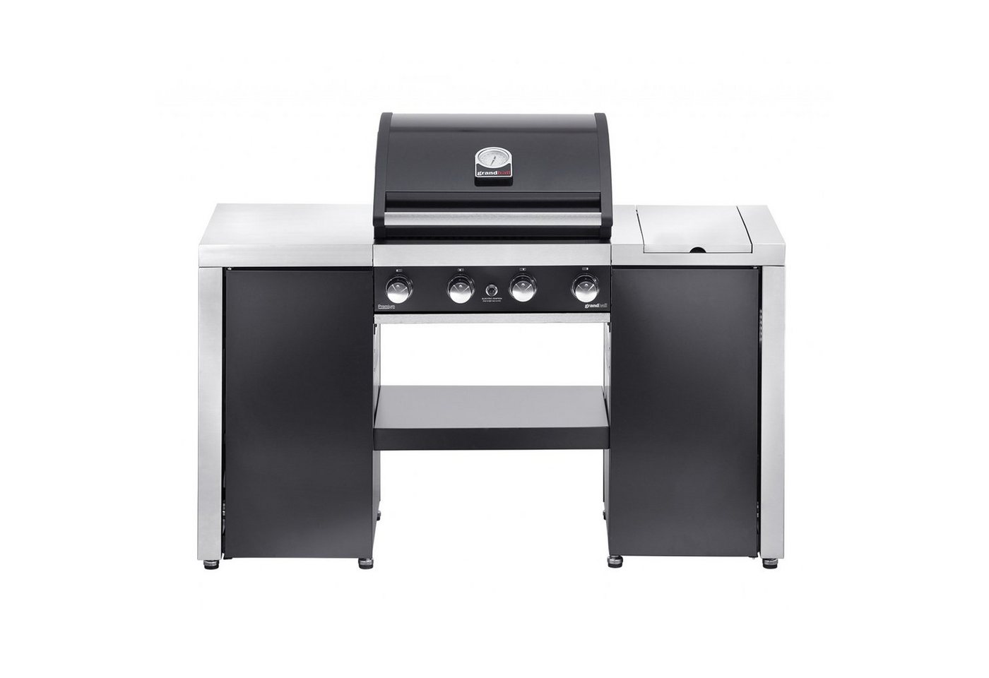 GrandHall Gasgrill Grandhall Gasgrill Premium G4 Island Grillinsel 4 Brenner, 1 von GrandHall