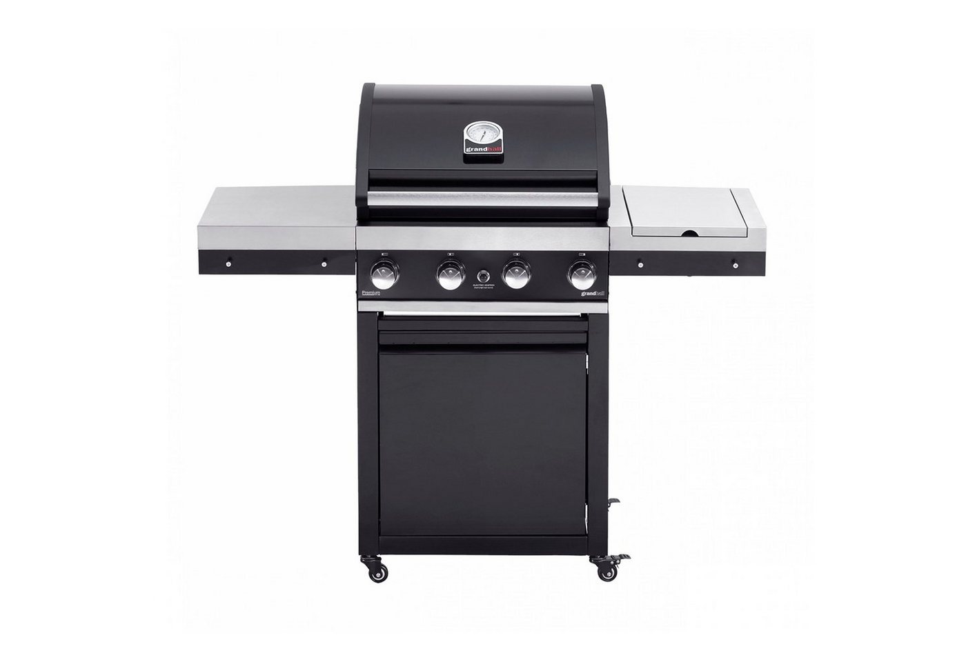 GrandHall Gasgrill Grandhall Gasgrill Premium G4 Trolley 14 kW 4 Brenner, 1 von GrandHall