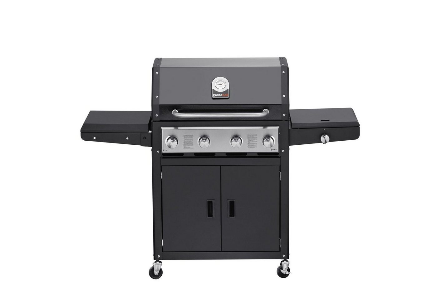 GrandHall Gasgrill Grandhall Gasgrill Xenon 4 Black - 4 Brenner + Seitenbrenner von GrandHall