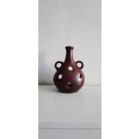 Carstens West Germany Keramik Mid Century Kerzenhalter Vase Mit Label Kerzenhalter von Grandchildattic