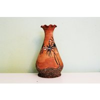 Jahrgang Studio Keramik Keramikvase, Sand Clay Kunst Sand-Effekt-Vase von Grandchildattic