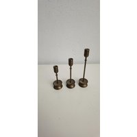 Vintage 3 Messing Miniatur Kerzenhalter, Kerzenhalter Deutschland, Handarbeit, Wohndekoration, Made in Germany, Weihnachtsgeschenk von Grandchildattic