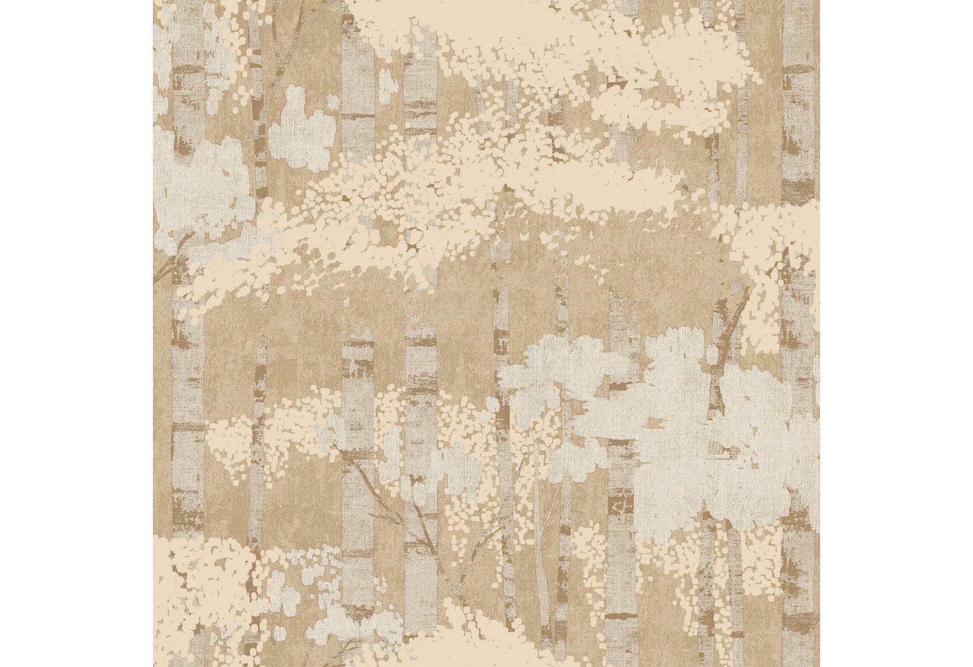 Grandeco Tapete Vliestapete Abstrakt Gemalt Wald Beige Creme Gold Metallic A62702 Ciara von Grandeco Tapete