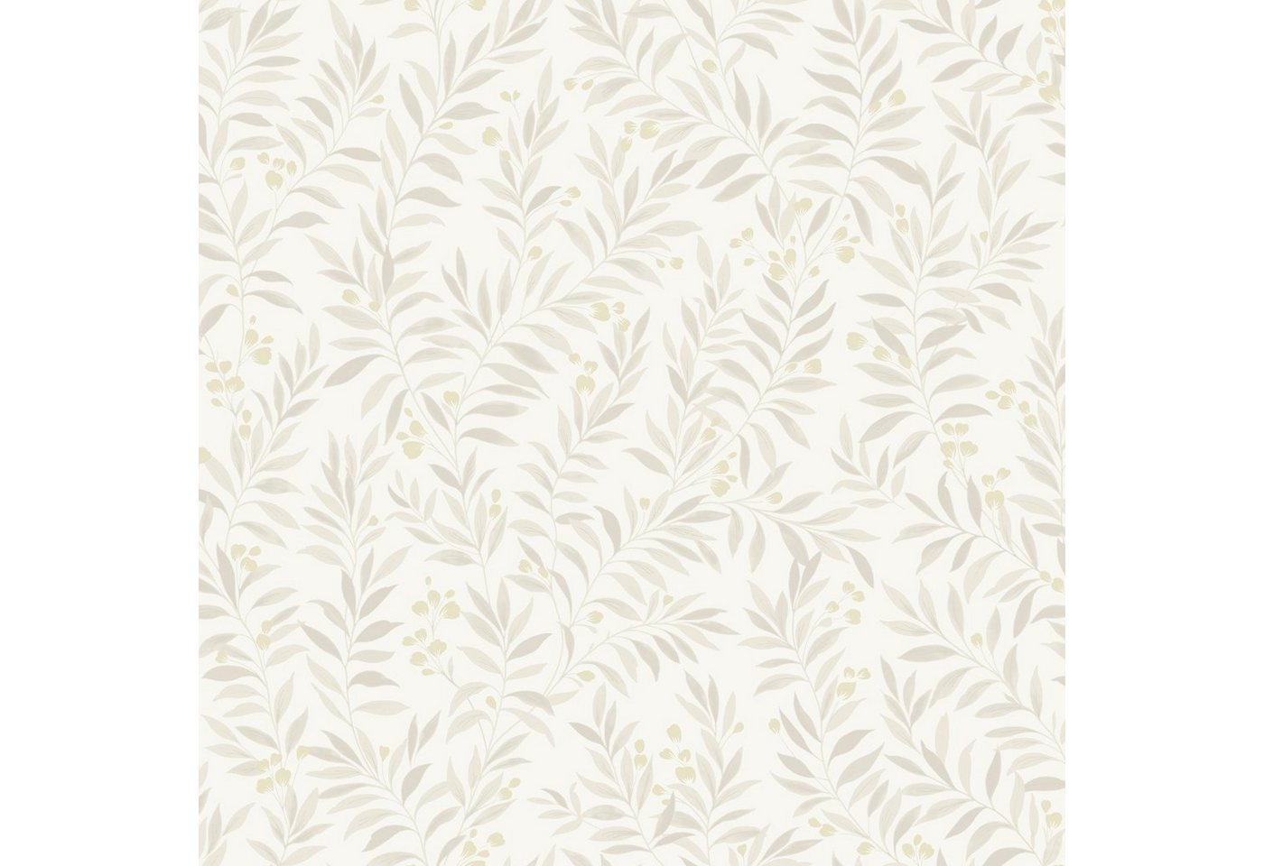 Grandeco Tapete Vliestapete Floral Zweige Blüten Blattmuster Cremeweiß Beige MN3402 Maison von Grandeco Tapete