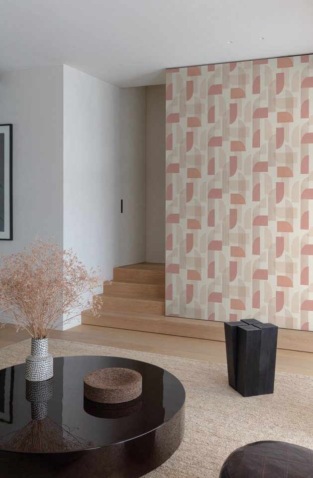 Grandeco Tapete Vliestapete Geometrisch Linien Grafik Beige Rot Gold Metallic MN3305 Maison Grandeco Tapete Vliestapete Geometrisch Linien Grafik Beige Rot Gold Metallic MN3305 Maison von Grandeco Tapete