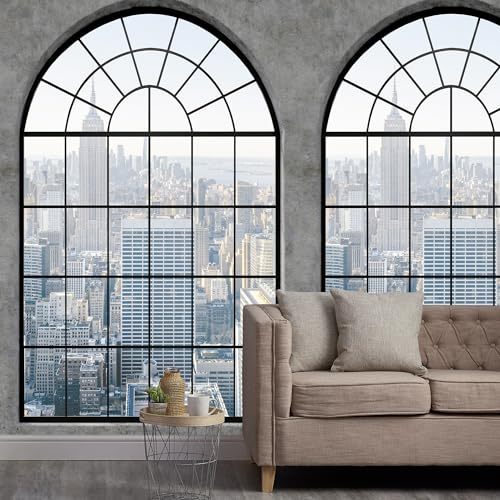 Fototapete Vlies New York Skyline Fenster Industrial Grau Blau ML6201 von Grandeco