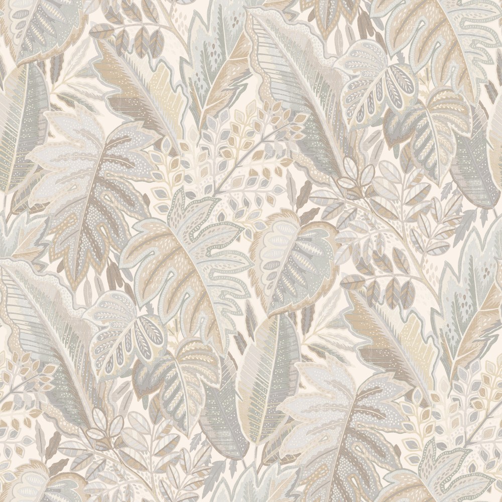 Grandeco | Ciara | A58402 | Vliestapete | Dschungel | 10.05 x 0.53 m | Beige von Grandeco