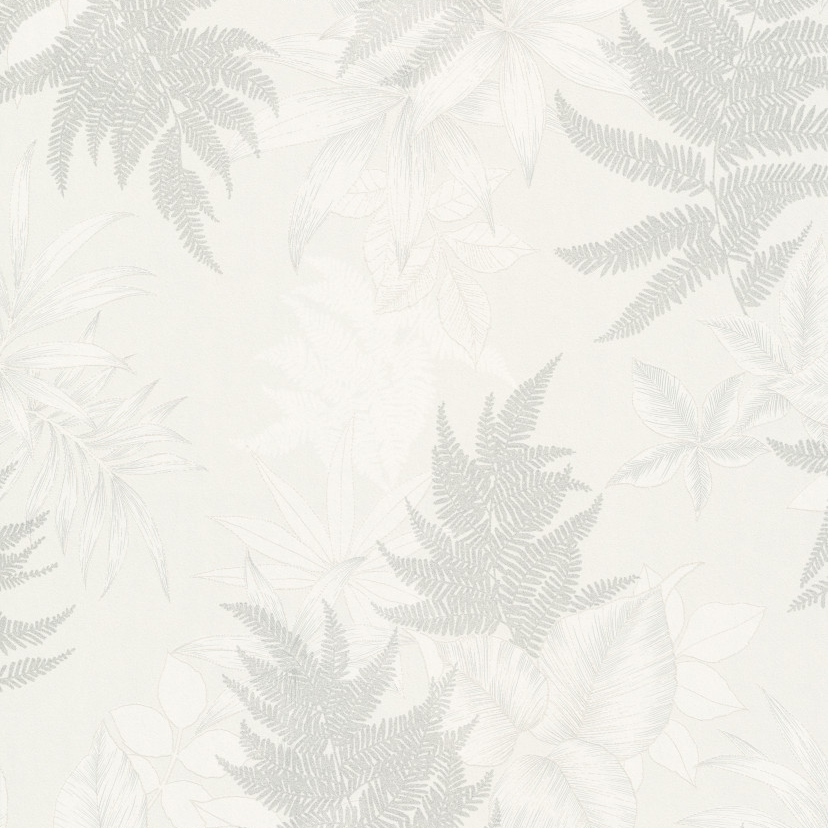 Grandeco | Phoenix | A48201 | Vliestapete | Blätter | 10.05 x 0.53 m | Weiß von Grandeco