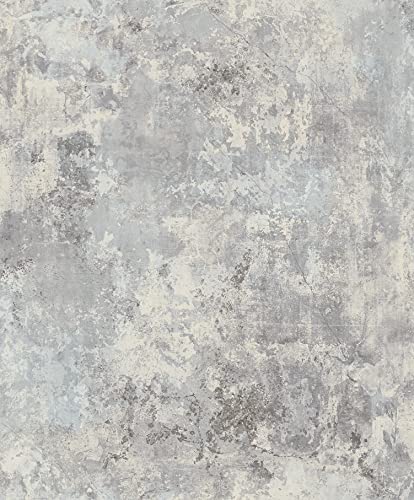 Vliestapete Shabby Beton Optik hell grau blau verwittert Industrial look 170803 Nomad von Grandeco