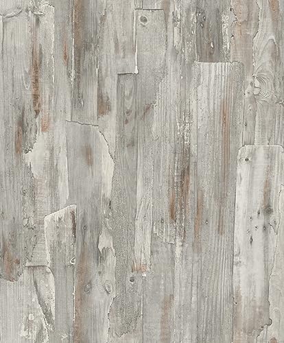 Vliestapete Used-Look Holz Optik Struktur Dielen Grau Braun A62801 von Grandeco