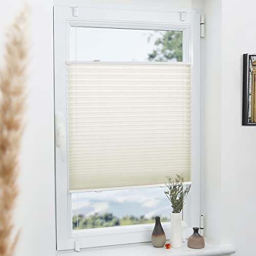 Grandekor Plissee Klemmfix ohne Bohren Beige 65x140cm(BxH) Plissees lichtdurchlässig Blickdicht Jalousien ohne Bohren Fensterrollo Klemmrollos Sonnenschutz Sichtschutz Faltrollo Rollos für Fenster Grandekor Plissee Klemmfix ohne Bohren Beige 65x140cm(BxH) Plissees lichtdurchlässig Blickdicht Jalousien ohne Bohren Fensterrollo Klemmrollos Sonnenschutz Sichtschutz Faltrollo Rollos für Fenster von Grandekor
