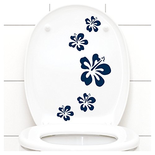Grandora Klodeckel Aufkleber Hibiskusblüten I dunkelblau 5er Kreativset I Bad Blüten Blumen Hibiskus Aufkleber Wandaufkleber Wandsticker W916 Grandora Klodeckel Aufkleber Hibiskusblüten I dunkelblau 5er Kreativset I Bad Blüten Blumen Hibiskus Aufkleber Wandaufkleber Wandsticker W916 von Grandora