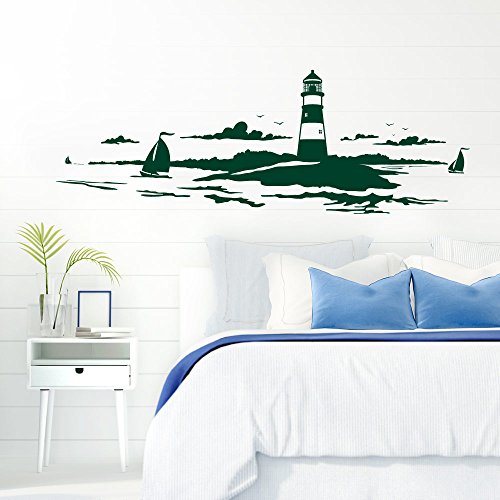 Grandora Skyline Küstenlandschaft Leuchtturm I dunkelgrün 120 x 42 cm I Bad Wohnzimmer Schlafzimmer Aufkleber Wandaufkleber Wandsticker Modern W974 Grandora Skyline Küstenlandschaft Leuchtturm I dunkelgrün 120 x 42 cm I Bad Wohnzimmer Schlafzimmer Aufkleber Wandaufkleber Wandsticker Modern W974 von Grandora