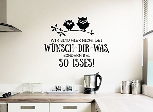 Grandora W1244 Wandtattoo Spruch Wir sind Hier Nicht bei Wünsch dir was... dunkelgrau (BxH) 58 x 45 cm von Grandora